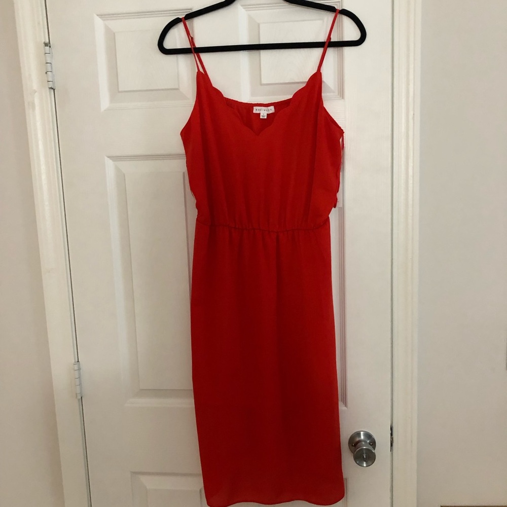 NWT L Red/orange dress Nordstrom Rack- socialite